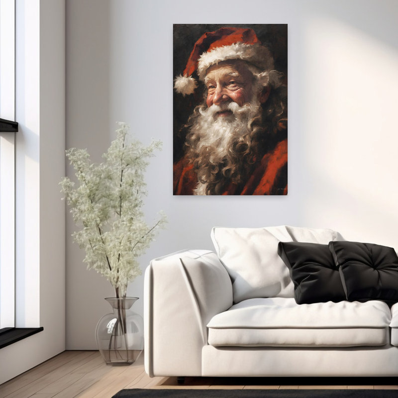 «Papa Noel», art contemporain abstrait, H 36 po x l 24 po