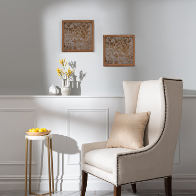 Auriyah Wood Square Wall Mirror