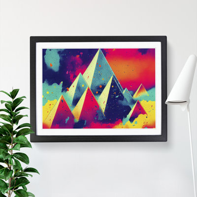 Splashed Pyramids Abstract - Single Picture Frame Painting