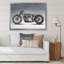 Moto personnalisée sur fond gris - impression sur toile-67364674-67364675