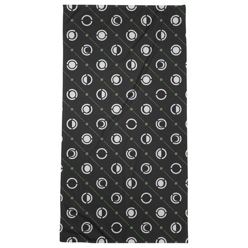 Skeffingt Beach Towel, Black/Dark Green