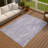 Machine Washable Indoor/Outdoor Jozwiak ACN2382 Circles Rug-1948386193