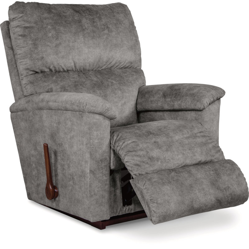 Brooks Rocking Recliner with iClean Fabric, i-Outlier Charcoal Performance Chenille, Manual