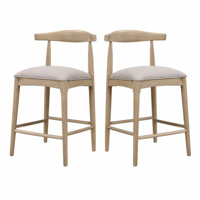 Tabouret de comptoir en tissu galet (ensemble de 2)