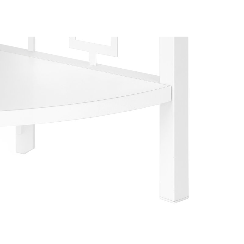 Bookshelf, Bookcase, Etagere, Corner, Office, Bedroom, Brown Laminate, Black Metal, Transitional, White