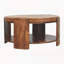 Table basse en bois et cuir Savoy