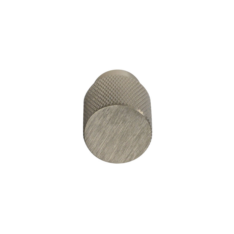 Bouton cylindrique linéaire de 3/4 po de diamètre, Nickel brossé