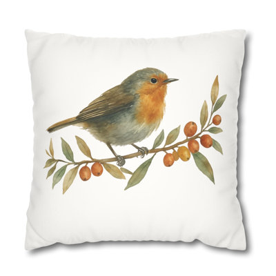 Summer / Spring Throw Pillow Cover With Aesthetic Bird