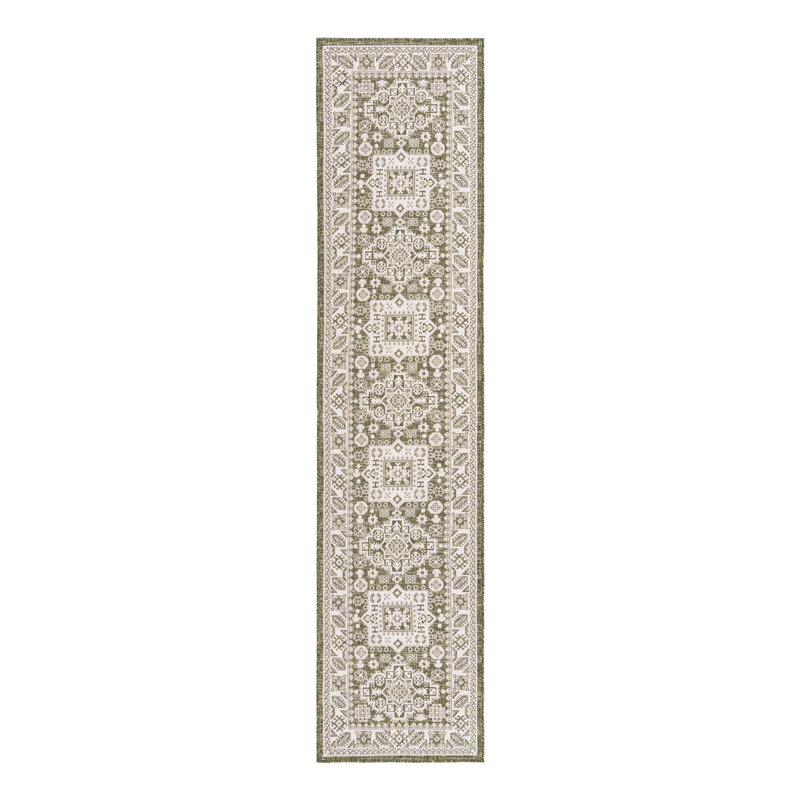 Tapis intérieur / extérieur brun Anarsja Southwestern, Tapis de couloir 2 pi 7 po x 12 pi