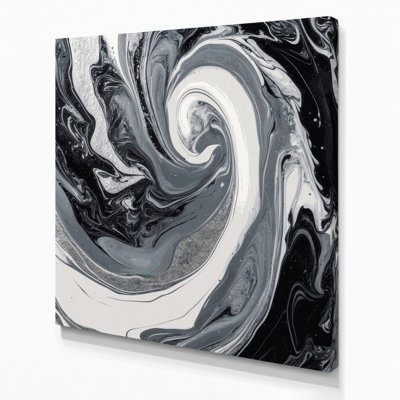 Abstrait art fluide sur toile grise 82