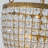 4-light Antique Brass Beaded Crystal Chandelier