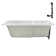 72'' x 36'' Acrylic Soaking Drop-In Bathtub, Drain Included