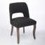 Ensemble de 4 chaises de salle à manger en bois rembourrées en tissu-2120621594