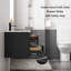 Ensemble de meuble-lavabo mural simple Sharee avec comptoir d'évier, robinet et drain en alliage de zinc, armoire flottante avec tiroirs à fermeture en douceur-1709662311-1709662308