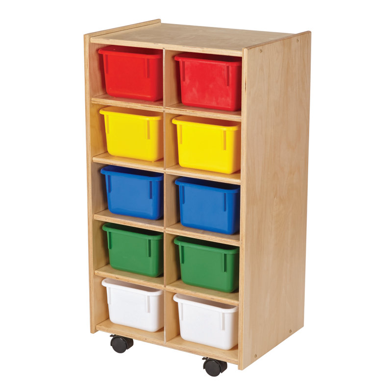 Casier à 10 compartiments avec roulettes