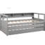 Lit de jour simple TG avec 2 lits gigognes et 3 - Gris, chargement, précieux lits gris, rangement, avantage-118082877