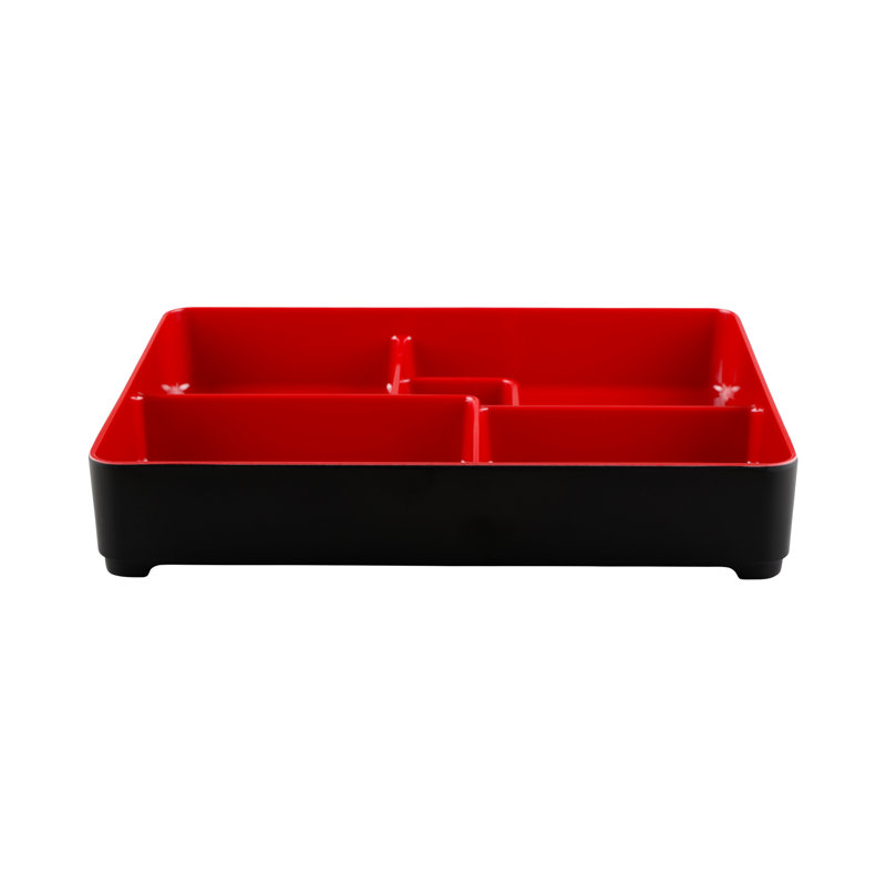 Boîte à bento deux tons Karma, Noir / Rouge
