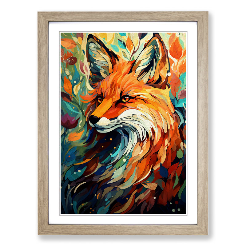 Single Picture Frame Print on Wood, 34cm H x 25cm W, Oak Framed