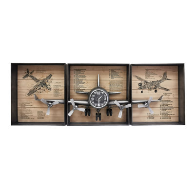 Horloge murale avion