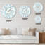 Horloge murale 3D blanche et bleue I - Mid-Century-73142449