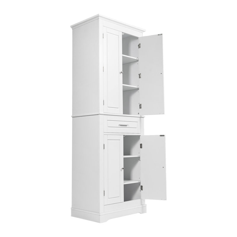 Meuble de salle de bain autoportant à 4 portes, 24 po L x 70 po H, White