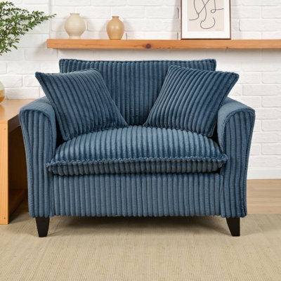 46.5" Single Lazy Sofa Chair Comfortable Corduroy Armchair with Backrest & Soft Cushion, Ergonomic Lounge Chair for Living Room & Bedroom