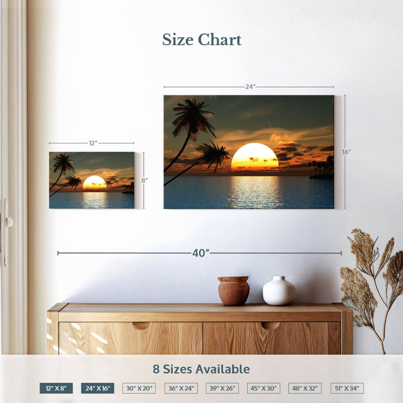Gillard Ocean Palms Sundown, H 16 po x l 24 po