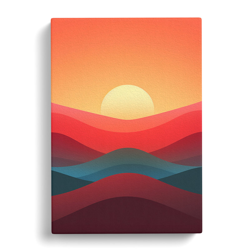 Sunrise Minimalism - No Frame Print, 76cm H x 50cm W x 3cm D