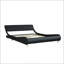 Structure de lit tapissier en similicuir