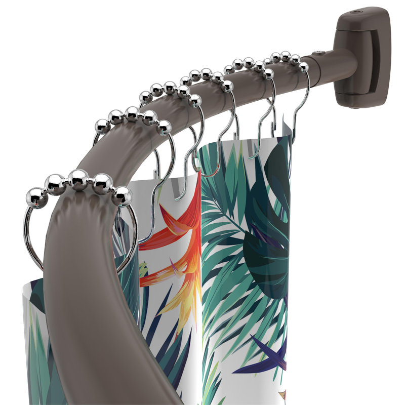 182.88cm Curved Shower Curtain Rod, Bronze