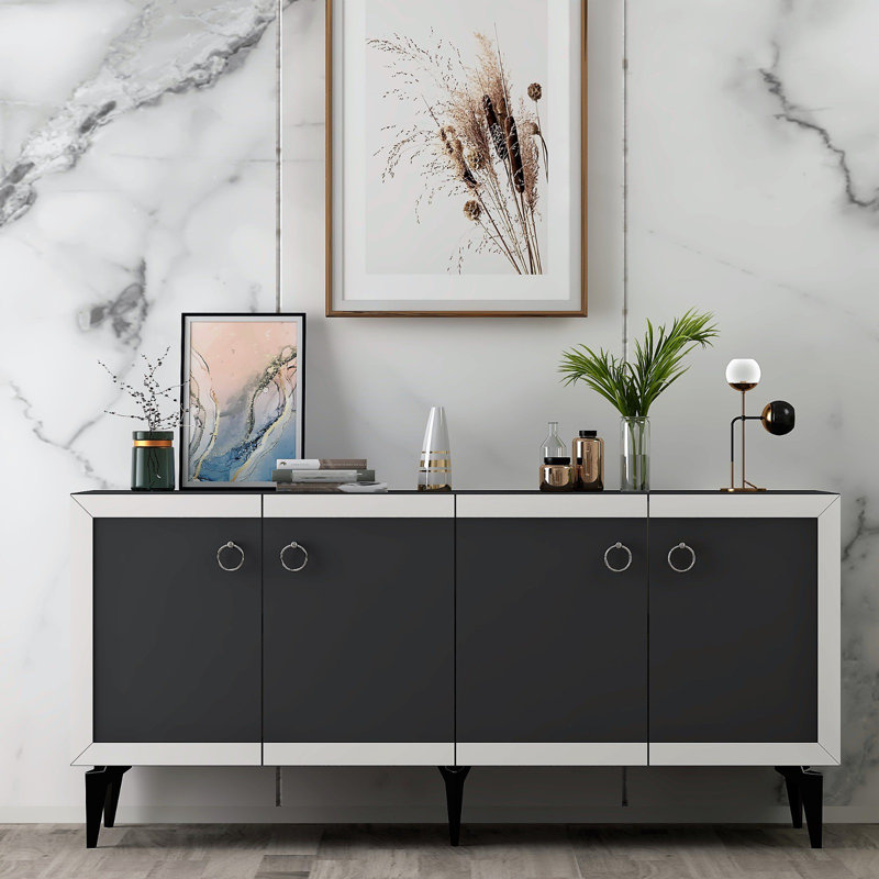 Tylor 150cm Console Table, Grey/White