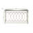 Metal Geometric Living Room Console Table with Mirrored Glass Top-225858489
