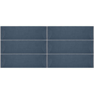 Carrelage mural demi-lune en porcelaine émaillée 4 "x 12" Stencry (20 pièces par carton) (5,81 pieds carrés par carton)