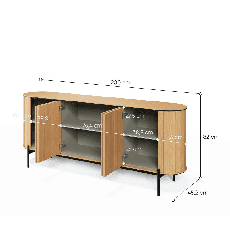 Medrano 200cm Sideboard
