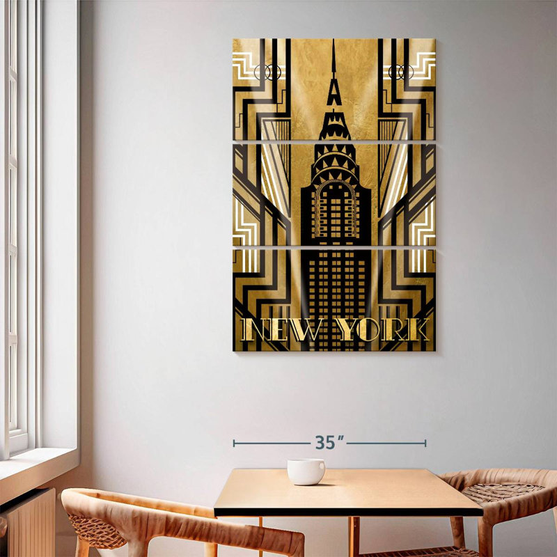 NY Deco, 65" H x 42" W
