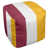Rouge cerise / blanc / jaune