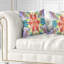 Cercles et vagues fractales multicolores - Coussin imprimé abstrait-30617446-30617450