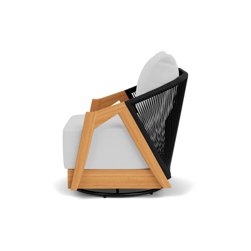 Alpine Outdoor Teak Swivel Armchair, Reflections Ice
