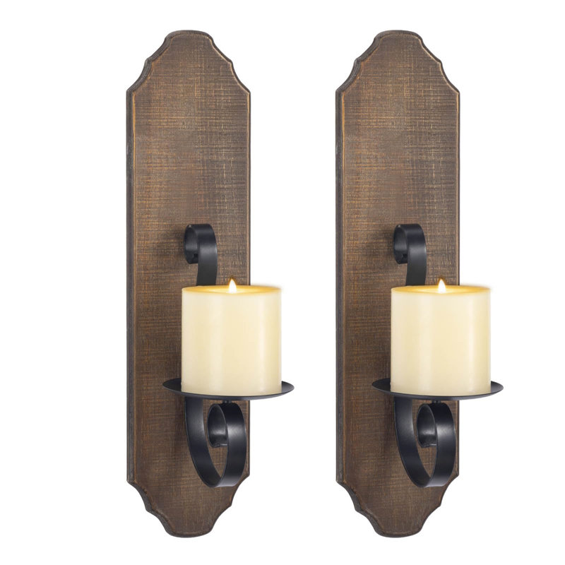 2 Piece Metal Wall Bath Sconce Set