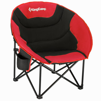 Chaise longue de camping pliable avec rangement pour porte-gobelets Kingcamp