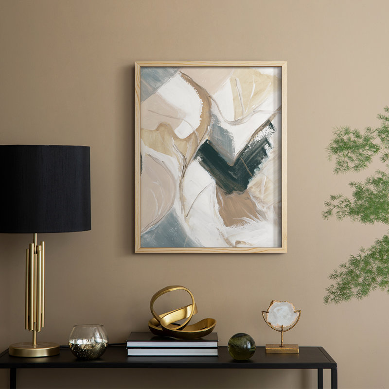 Marble Lines II Framed Print - Solid Wood, 11" H x 9" W