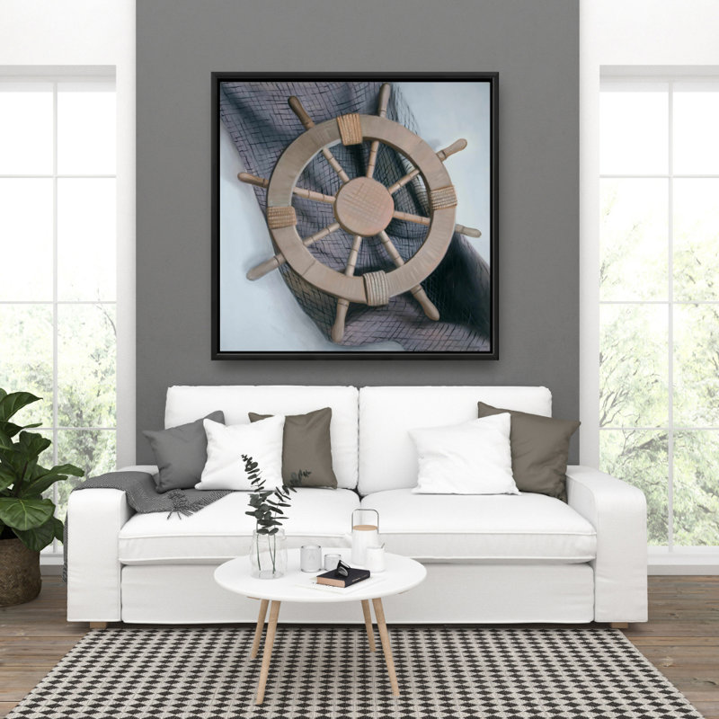 Casque sur un filet de pêche | Toile marine pour décoration intérieure