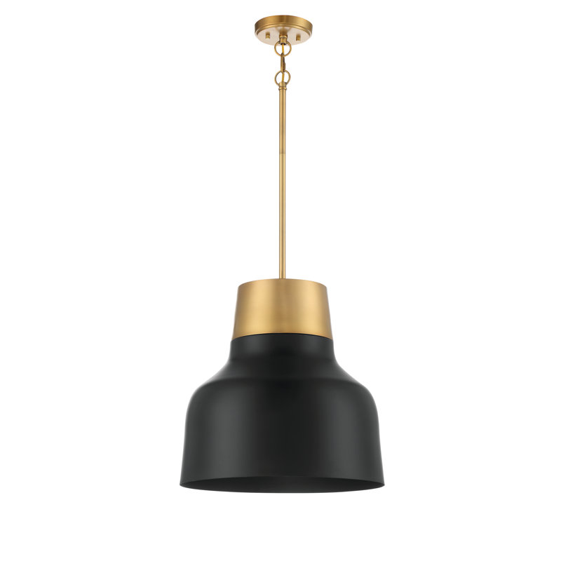 Dooley 1 - Light Single Dome Pendant in Matte Black, Matte Black