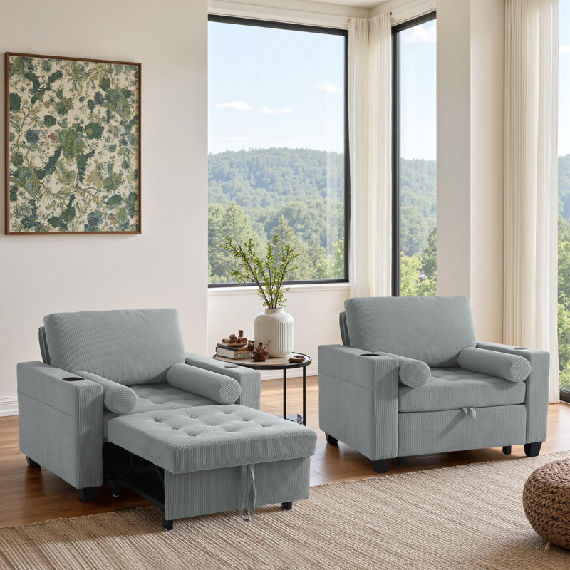 Upholstered Accent Chair, Grey