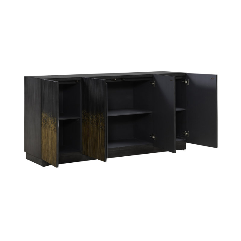  Vitold Accent Cabinet w/ Reeded Doors & Soft Close Hinges, 34"H x 70"W x 18"D