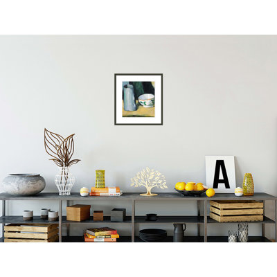 «Bowl and Milk-Jug» par Paul Cézanne - impression giclée encadrée