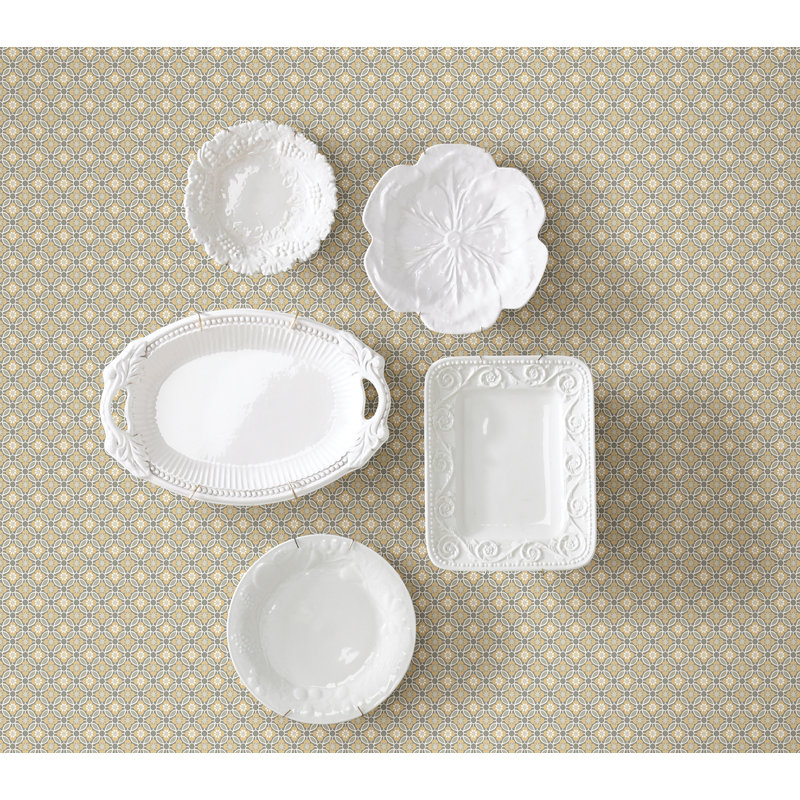 Rouleau de papier peint floral 33 pi x 20,5 po Ami, Moutarde