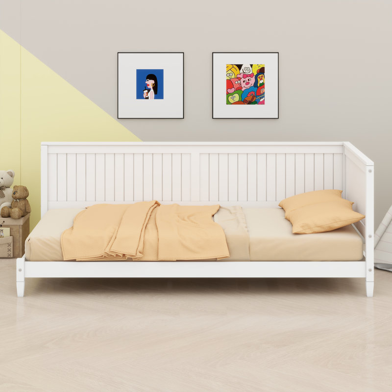 Wood Daybed/Sofa Bed, Twin, White