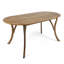 Table de salle à manger 70 "ovale en bois avec une touche de finition