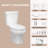 1.28 GPF Elongated Toilet Two-Piece Toilets With Soft Close Seat